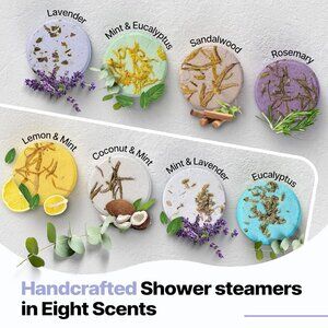 SWCANDY 8-Pack SHOWER STEAMERS Aromatherapy Scents Smells Spa Relaxation NEW